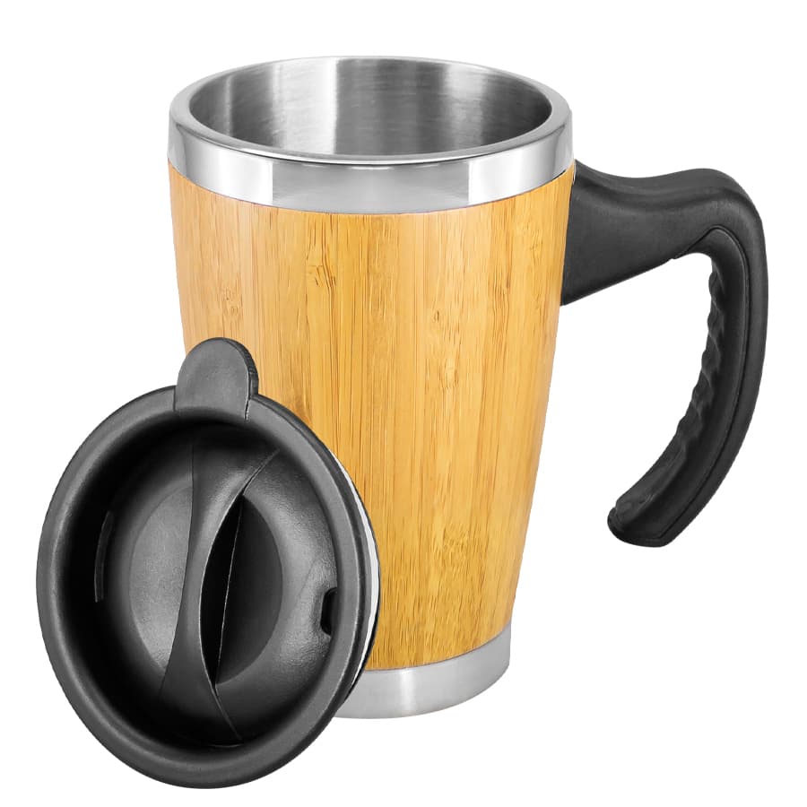 Mug de Bamboo con Asa Plástica 400cc — imagen 2