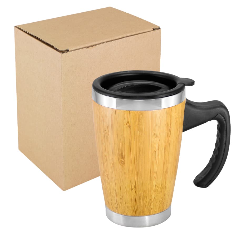 Mug de Bamboo con Asa Plástica 400cc — imagen 3