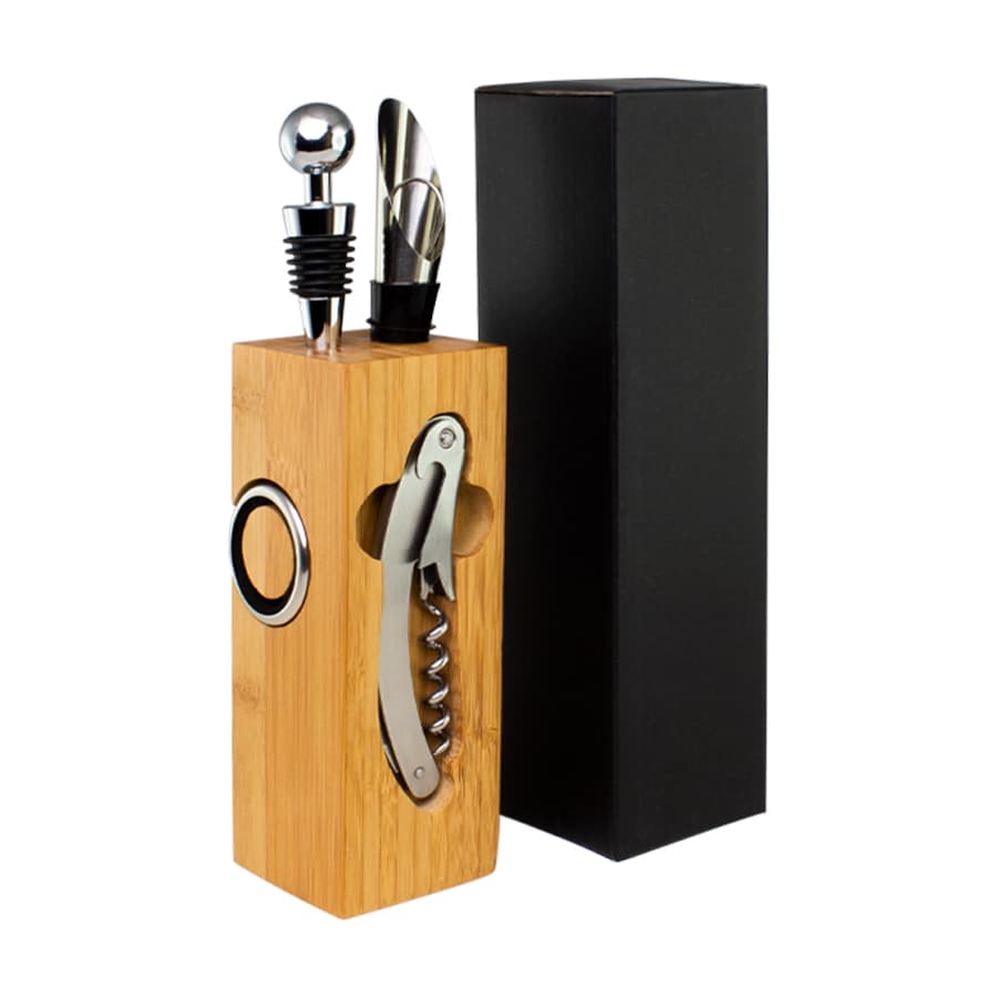 Set de Vino rectangular de Bamboo — imagen 2