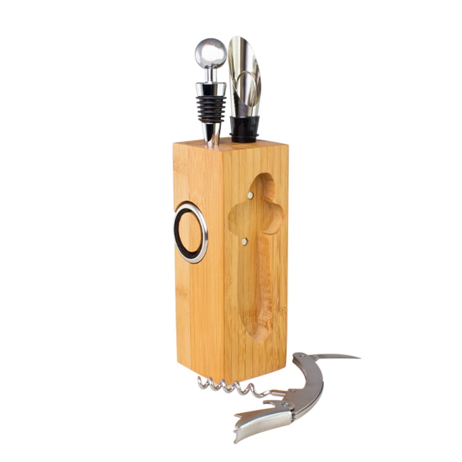 Set de Vino rectangular de Bamboo — imagen 3