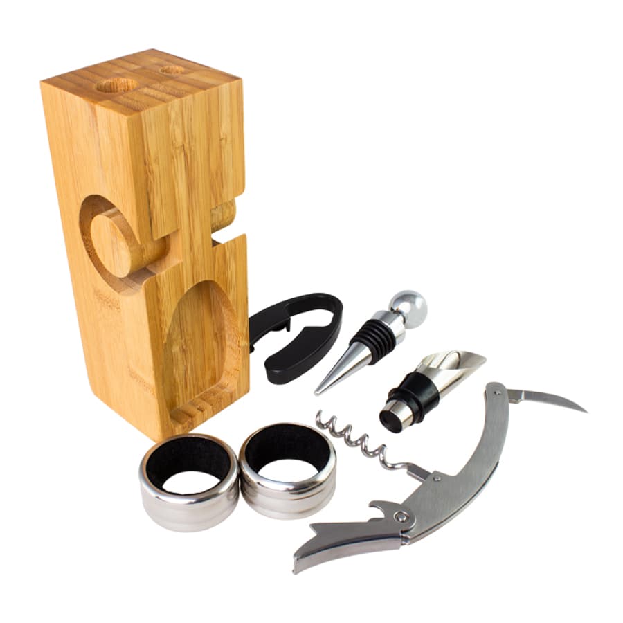 Set de Vino rectangular de Bamboo — imagen 6