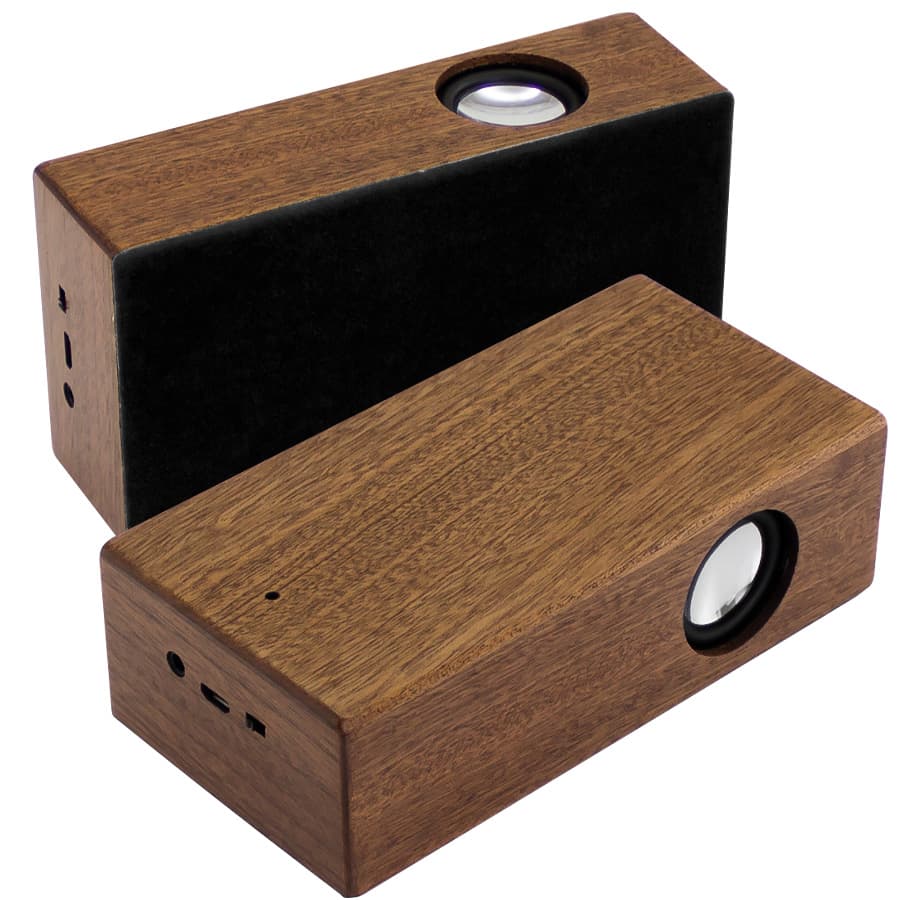 Parlante Grande Inducción Madera Nogal — imagen 4