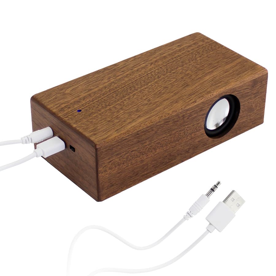 Parlante Grande Inducción Madera Nogal — imagen 5