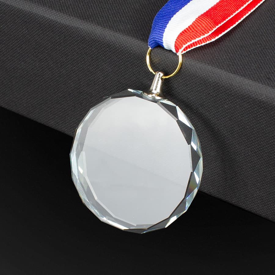 Medalla Cristal «Diamond» con cinta tricolor — imagen 2