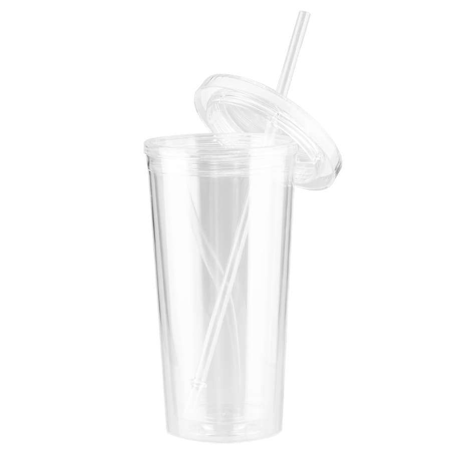 Vaso plástico doble pared aislante 600cc — imagen 2