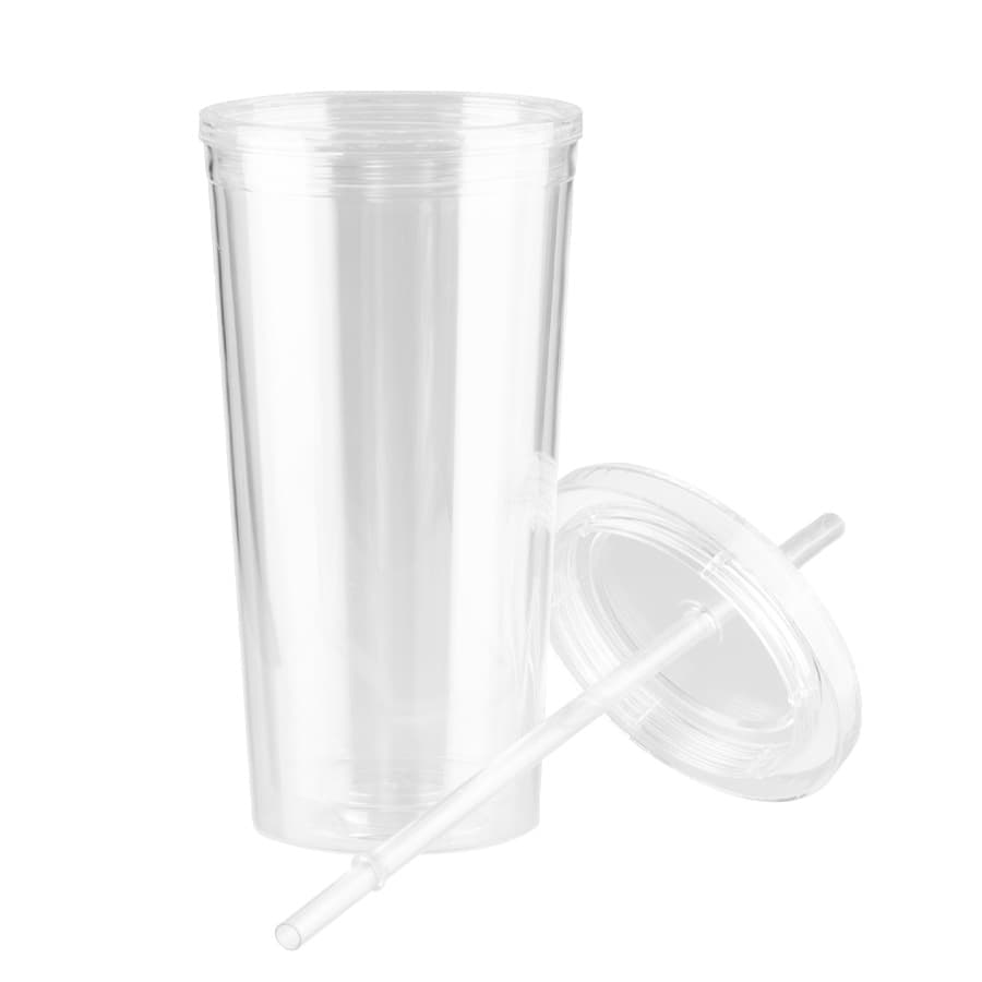 Vaso plástico doble pared aislante 600cc — imagen 3