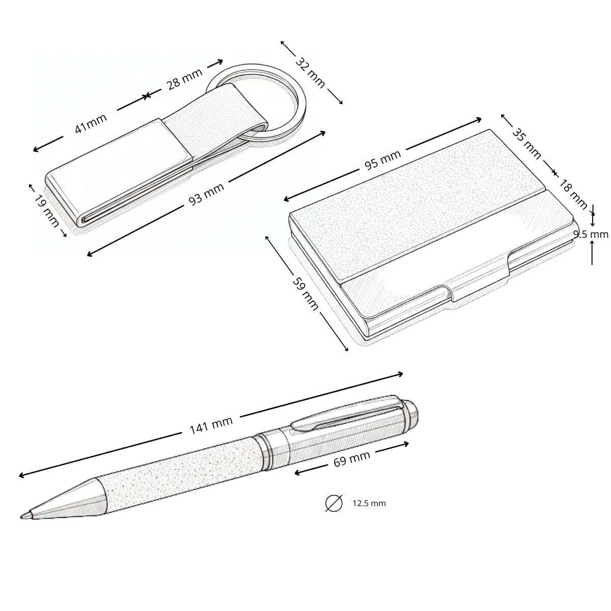 Set TORAJA: Bolígrafo, Llavero y Porta tarjetas — imagen 5
