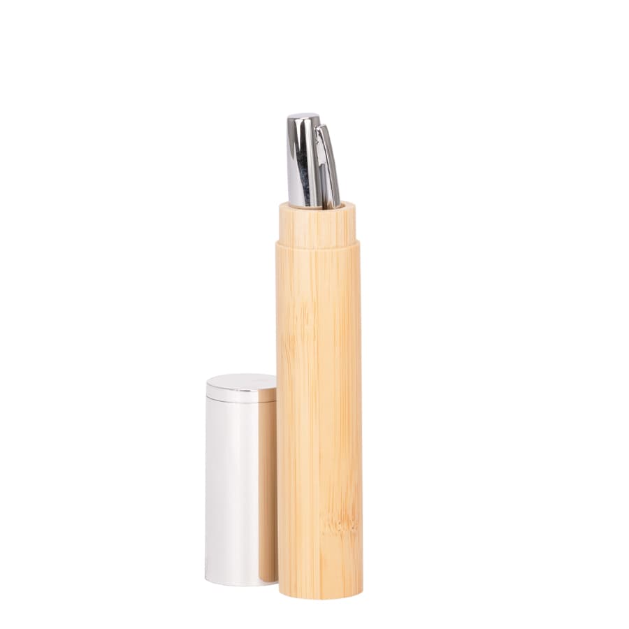 Bolígrafo metálico «AIRLIE» con grip de bamboo y estuche. — imagen 5