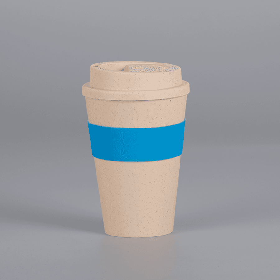 Mug Eco Cup «WHEAT STRAW» 355cc con banda silicona — imagen 3