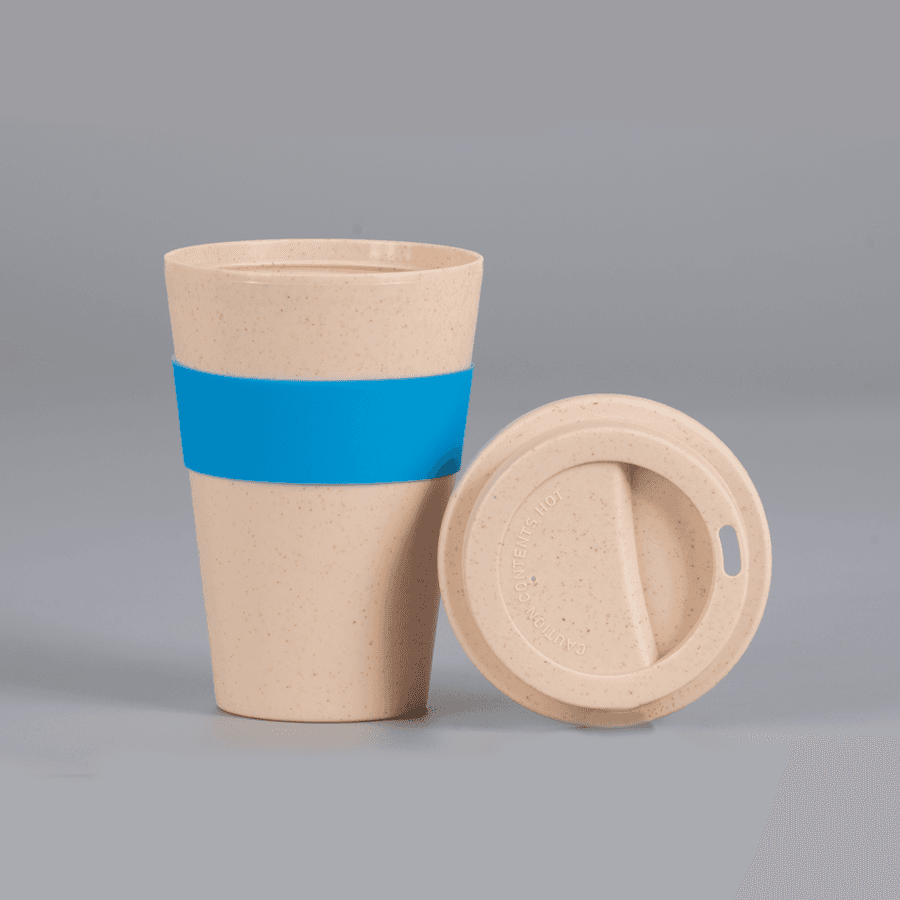 Mug Eco Cup «WHEAT STRAW» 355cc con banda silicona — imagen 4