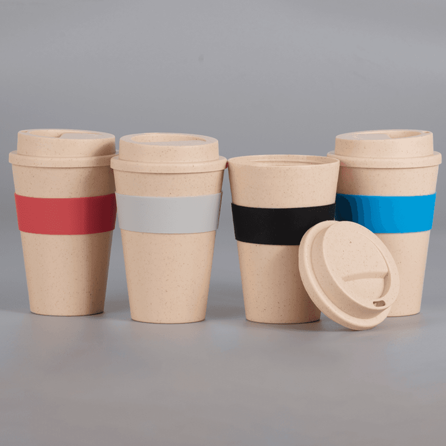 Mug Eco Cup «WHEAT STRAW» 355cc con banda silicona