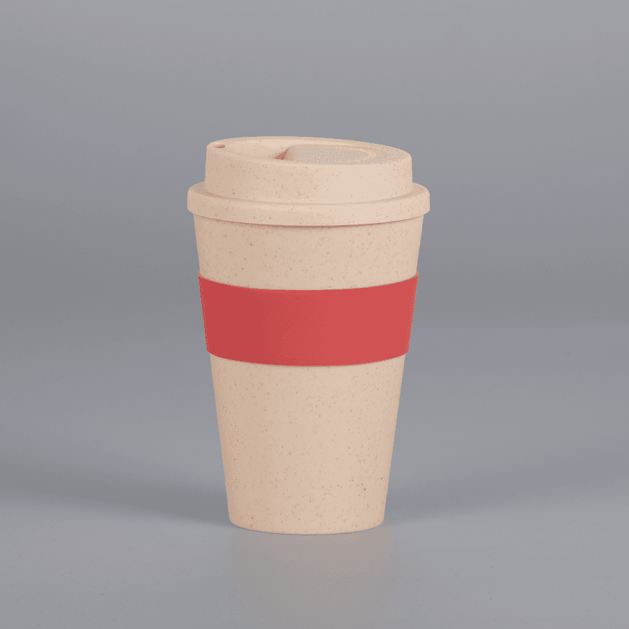 Mug Eco Cup «WHEAT STRAW» 355cc con banda silicona — imagen 5