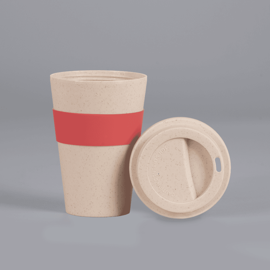 Mug Eco Cup «WHEAT STRAW» 355cc con banda silicona — imagen 6