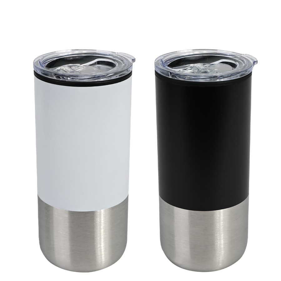 Mug metálico/plástico «THEO» 450cc